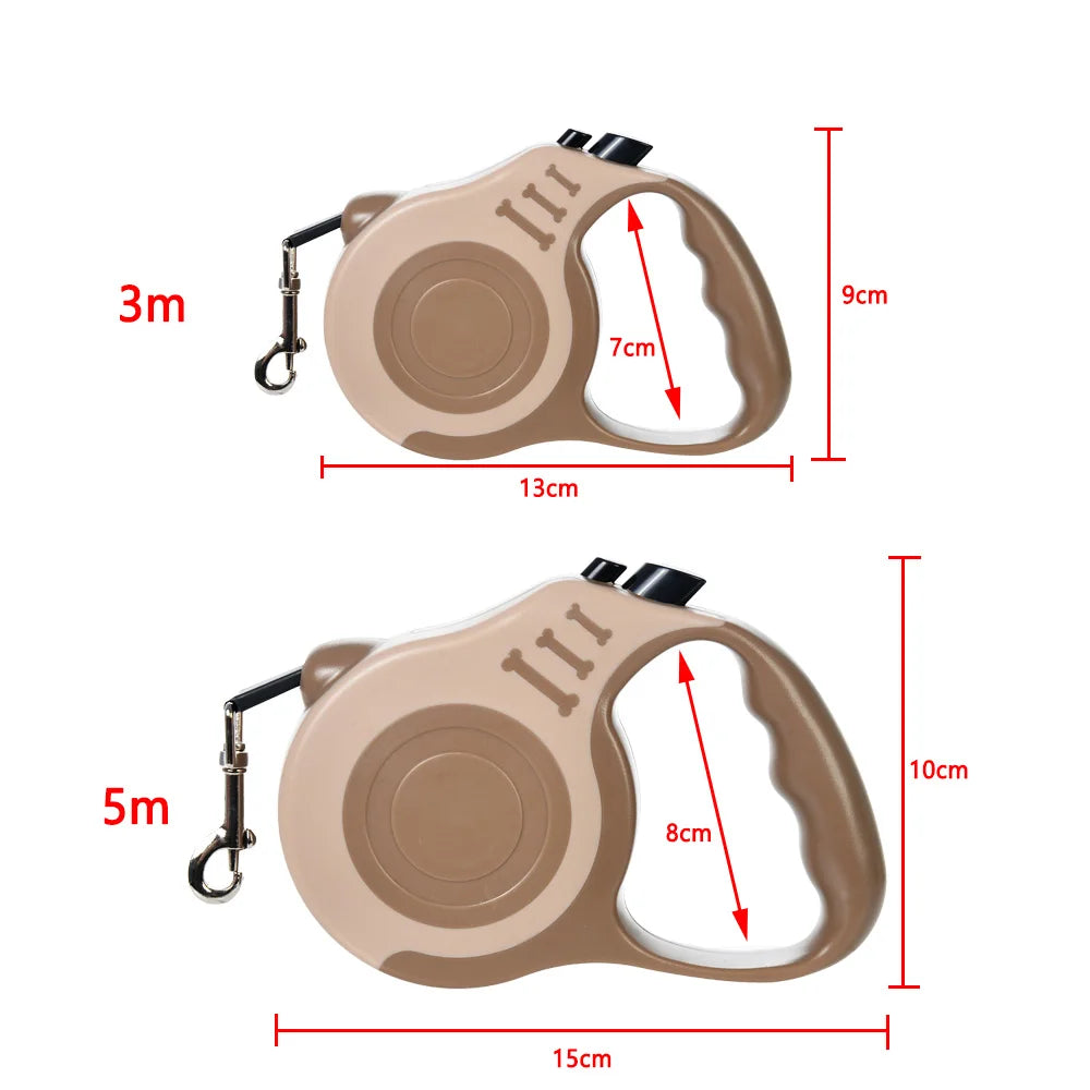 3 Meters 5 Meter Retractable Pet Dog Leash for Small Big Dogs Hiking Walking Traction Rope French Bulldog Chihuahua Accessories