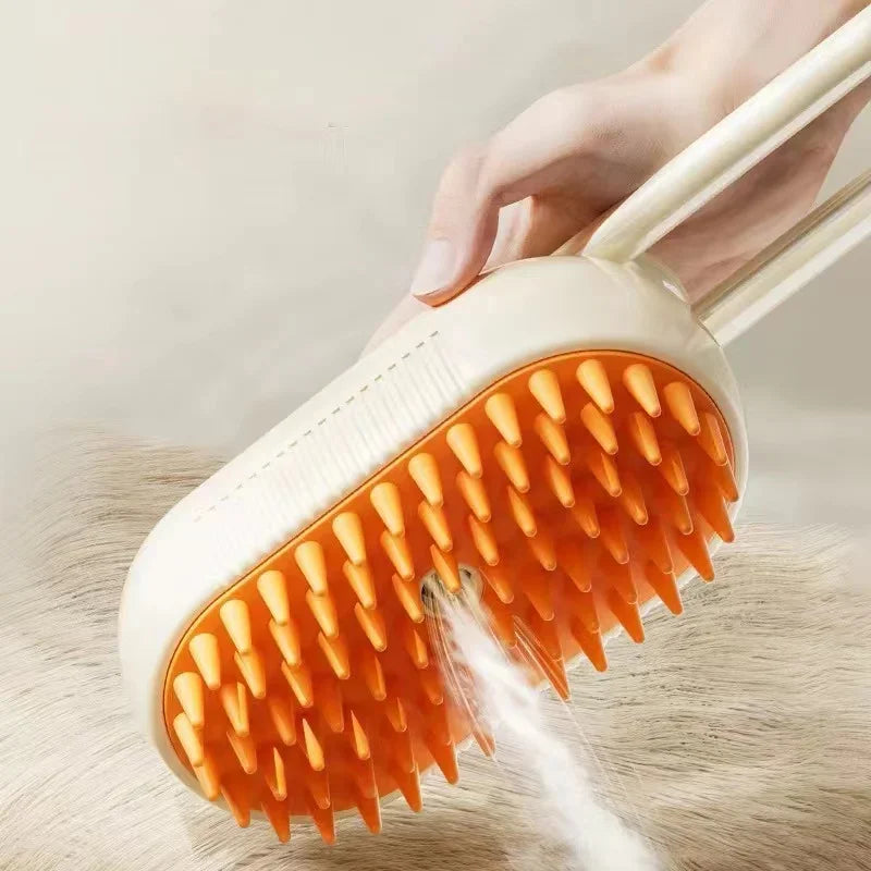 3-in-1 Dog Hair Brush Cat Hair Electric  Anti Flying Pet Cleaning Brush Steam Spray Massage Hair Removal Comb