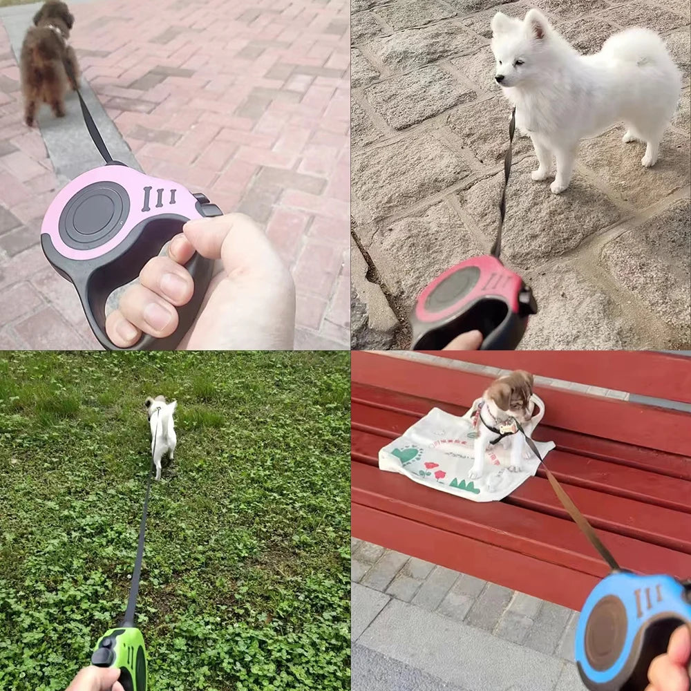 3 Meters 5 Meter Retractable Pet Dog Leash for Small Big Dogs Hiking Walking Traction Rope French Bulldog Chihuahua Accessories