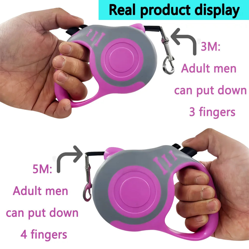 3 Meters 5 Meter Retractable Pet Dog Leash for Small Big Dogs Hiking Walking Traction Rope French Bulldog Chihuahua Accessories