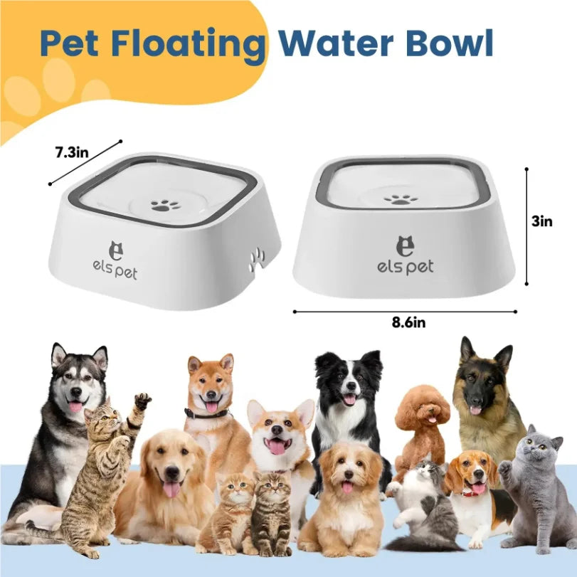 New Dog ABS Plastic Drinking Water Floating Bowl Non-Wetting Mouth Cat Bowl Without Spill Drinking Water Dispenser Dog Bowl